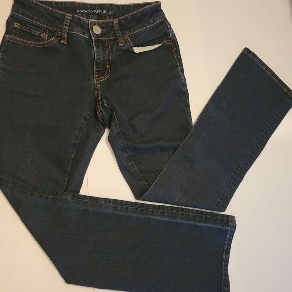Banana Republic Jeans Womens 24P Curvy Booty Stretch Classic Denim Blue - Picture 1 of 8